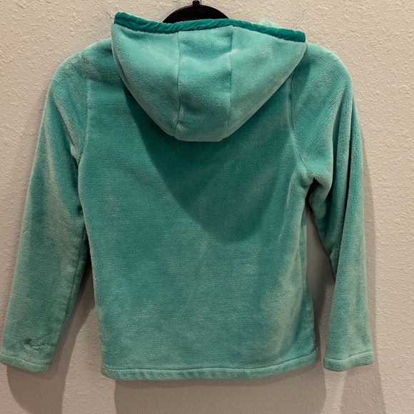 Lands' End Aqua Fleece Jacket Girls M 10/12 - Picture 5 of 6